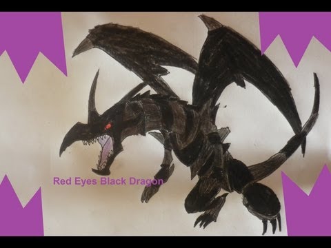 how to draw red eyes b dragon