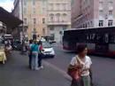 Bush drives by in Rome