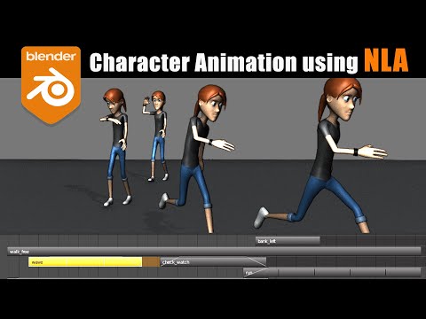 [Blender 2.8/2.9] Character Animation using NLA (Nonlinear Animation)