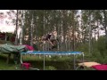 Double frontflip on trampoline FAIL
