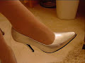 Silver Heels & Pantyhose Legs