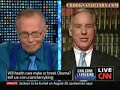 (Via Heather, crooksandliars.com ) Don't ever ask Barney Frank a question if you don't want to know exactly how he feels about something. From Larry King Live, Frank is asked by a woman waving an Obama as Hitler picture at a town hall meeting why he is supporting his 