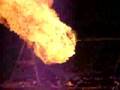 gatlin airosft machine gun shooting flame