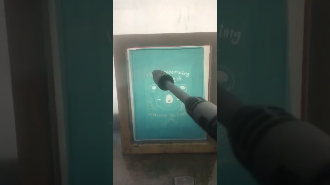 Washing off a screen