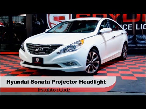 Spyder Auto Installation: 2011-13 Hyundai Sonata Projector Halo LED DRL Headlights