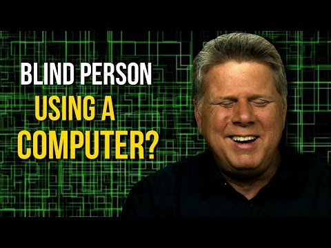 Blind - Tommy Edison, who has been blind since birth, shows how he uses the computer to send an email. The MacBookPro has an Accessibility preference called Voice Ov...