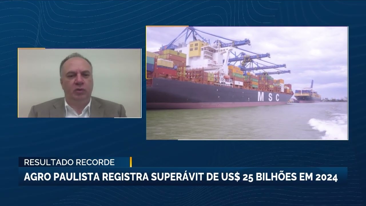 Resultado Recorde: agro paulista registra superávit de US$ 25 bilhões em 2024