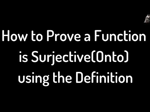how to prove something is surjective