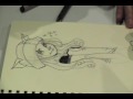 humberto ramos sketching at comic con 2008   day 1  1/3 
