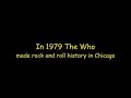 Promo for The Who Chicago Concert Simulcast in 1979 1