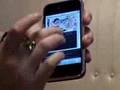Susi checks out the iPlayer on the iPhone