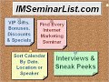 How To Get Internet Marketing Seminar Discounts & VIP Access