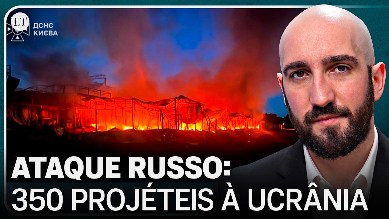 Bombardeio russo atinge a Ucrânia com mísseis e drones em larga escala