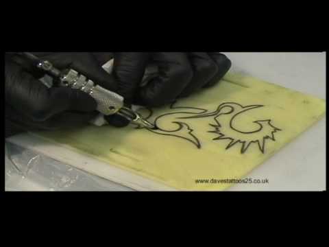 how to tattoo on a practice skin