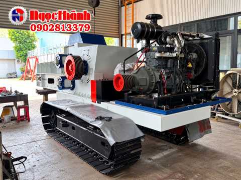 Máy Băm Gỗ Di Động Dầu Diesel | Bánh Xích Thủy Lực | Ngọc Thành