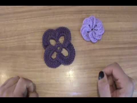 COMO TEJER FLOR REHILETE DISEÑO 2 GANCHILLO CROCHET