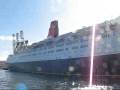 Hovercrafting around the QE2 on the Clyde