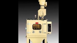 6060rs With Rotary Head Batch Air Blast System, 48″ Turntable, Part Blast, 3/25/2014