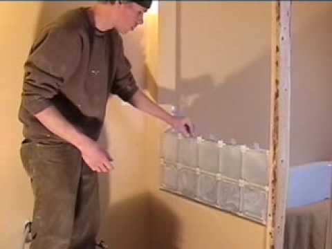 how to put a vent in a glass block window