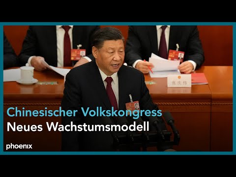 Xi Jinping (Staatsprsident) und Li Qiang (Ministerprsident) zum Abschluss des chinesischen Volkskongresses