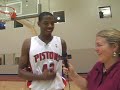 kaitlin urka interviews detroit piston walter sharpe about the upcoming nba season.