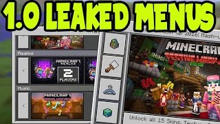 MCPE 1.0 Update LEAKED MENU RELEASE!! SECRET Leaked Menus Minecraft Pocket Edition (MCPE 1.0 Update)