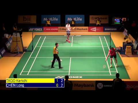 QF - MS - TAGO Kenichi vs CHEN Long - 2014 Malaysia Badminton Open