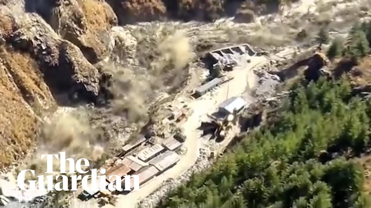 Global heating from CO2 breaks Himalayan Glacier, floods sweep away Scores, destroy Hydroelectric Plant