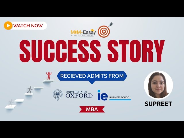 Supreet | MBA | Oxford, IE |