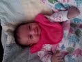 My big brother says hi to his two month old daughter.... and she does the same