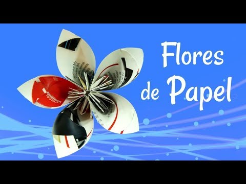Flores de Papel - Como hacer flores con revistas. Recycling: How to make flowers with magazines Facebook: https://www.facebook.com/gustamonton Twiteer: https://twitter.com/#!/...