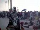 Realización del ritual prehispánico para presentar a la reina de la primavera de la Escuela Primaria Vespertina en el Centro Escolar Gustavo Díaz Ordaz