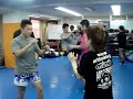 how to train shin and fist! low kick and punch sparring