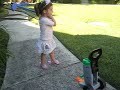 Savannah golf swing in fairy high heels