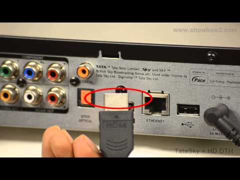 how to connect tata sky hd to laptop