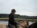 at a 'lake' with the horses