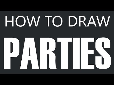 how to draw birthday party scene