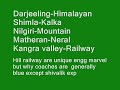 Indian Railway's hill trains