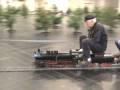 Livesteam Meeting in Cologne 2008 German steamloco and an engineer with a pipe