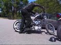 Vinnie kickstarting his 1949 Panhead chopper part 6 Vinnie kickstarting his 1949 Panhead chopper part 6