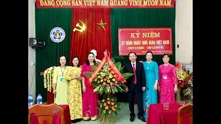 Đồng chí Nguyễn Đình Trung, Phó Chủ tịch UBND thành phố chúc mừng Ngày Nhà giáo Việt Nam