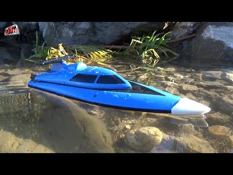 RC Mini-Boot Barracuda, Testfahrt im See, HD,