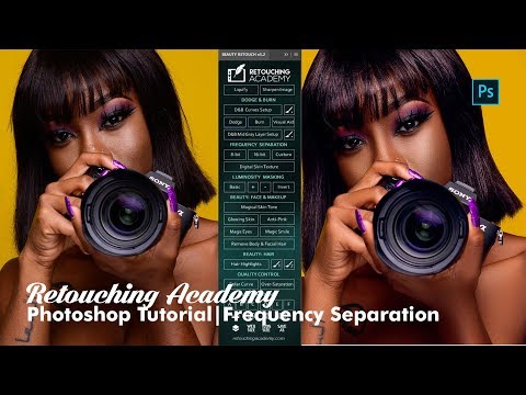 Retouching Academy - Beauty Retouch Panel - (Photoshop Frequency Separation Tutorial)