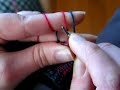 Continental corrugated rib - holding 2 yarns in left hand