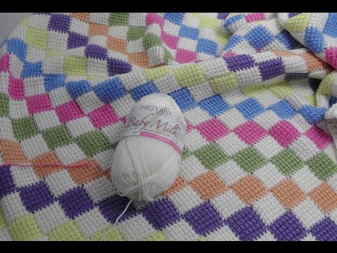 Häkeln Entrelac Baby-Decke Veronika Hug