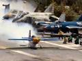 Take Off From USS Midway - Red Bull Air Race Pilot Kirby Chambliss