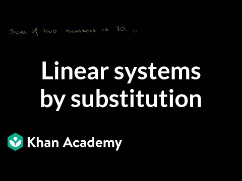 Solving linear systems by substitution