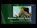 Libya: Colonel Muammar Gaddafi speech, English subtitles, 20.09.2011, mathaba