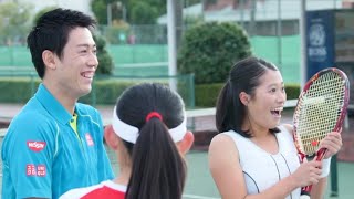 錦織圭選手が「ドッキリ」に初挑戦！エアーサロンパス新CM「みんなのエアサロ編」メイキング）