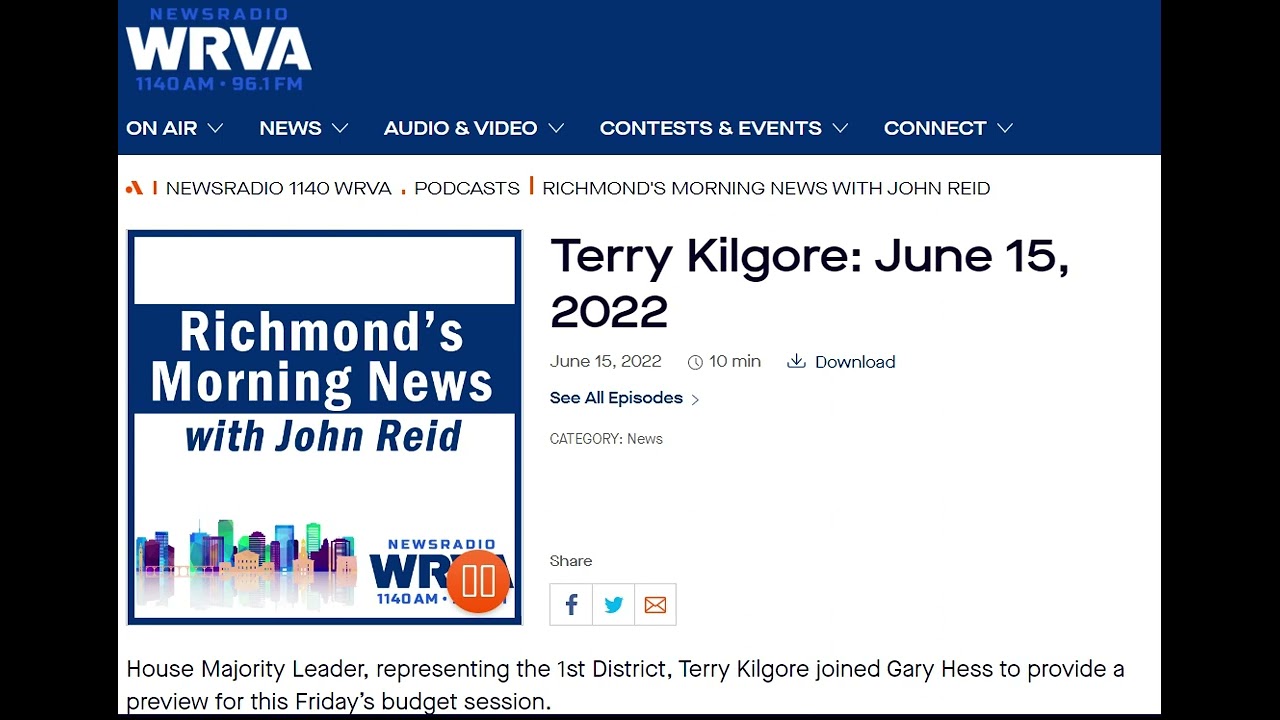 Gov. Youngkin Announces 38 Budget Amendments; General Assembly to Vote